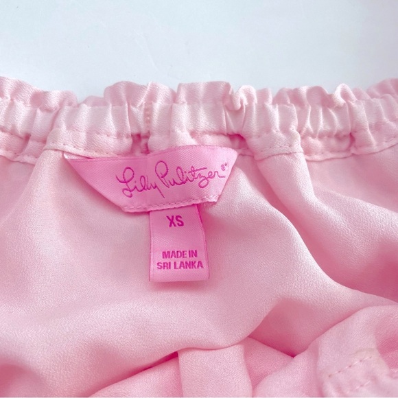 LILLY PULITZER Lillette Top In Paradise Tint Eyelet Crinkle Chiffon XS - Picture 11 of 13